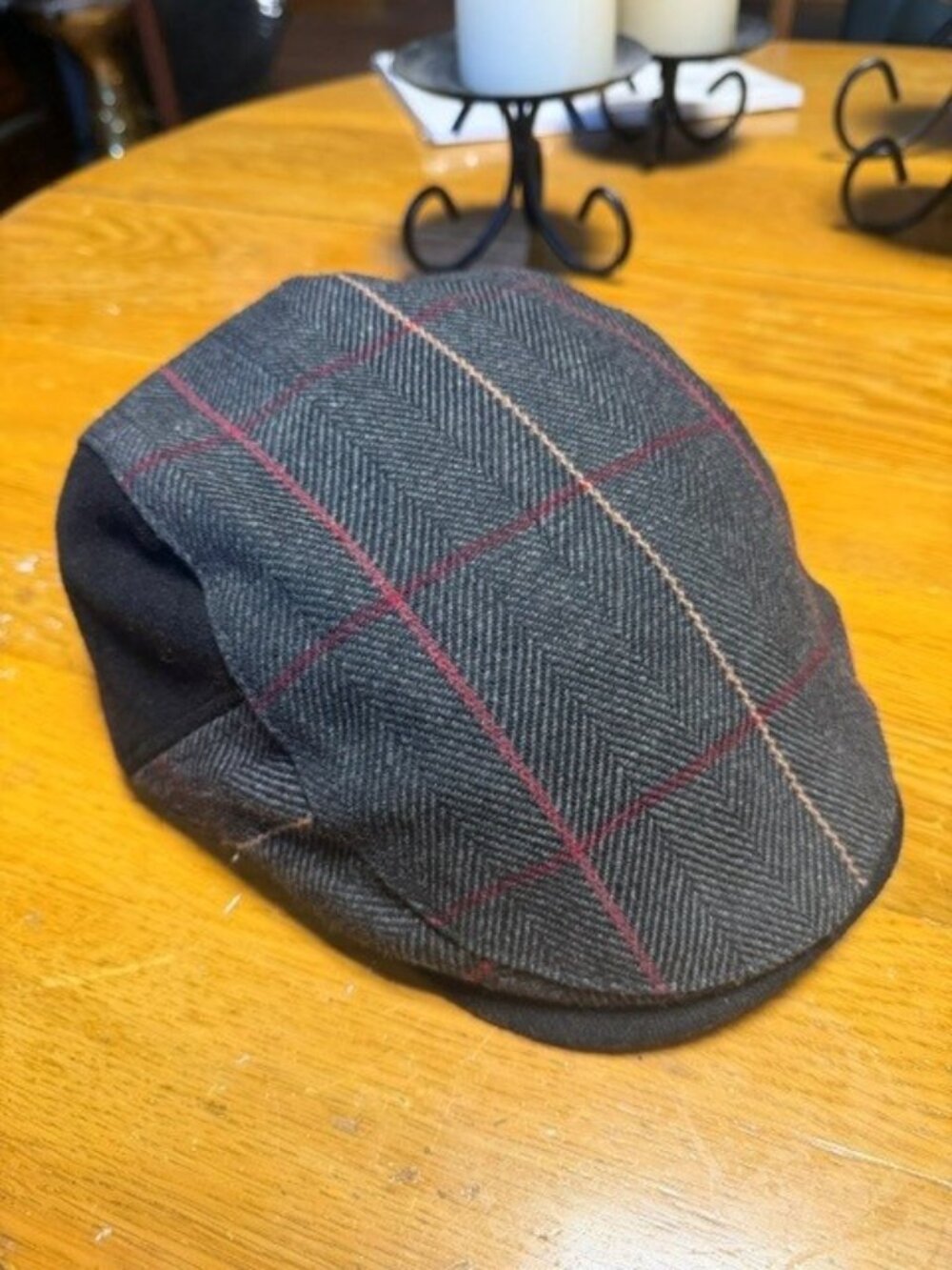The Whiskey – Smoke & Rye Plaid Single-Panel Ivy Cap